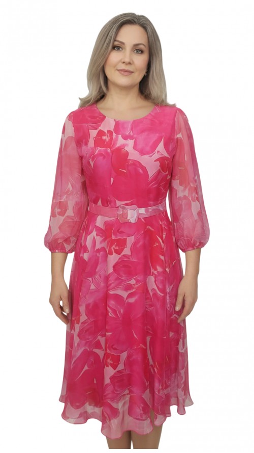 Carol ruha muszlin pink virágos